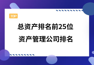总资产排名前25位的最大资产管理公司排名